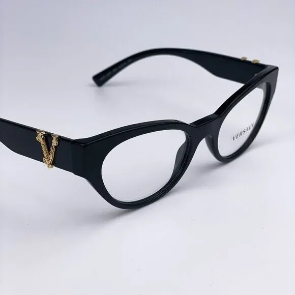 SALE! NEW Versace VE3282 GB1 Black Cat Eye Women Eyeglasses - Picture 5 of 12